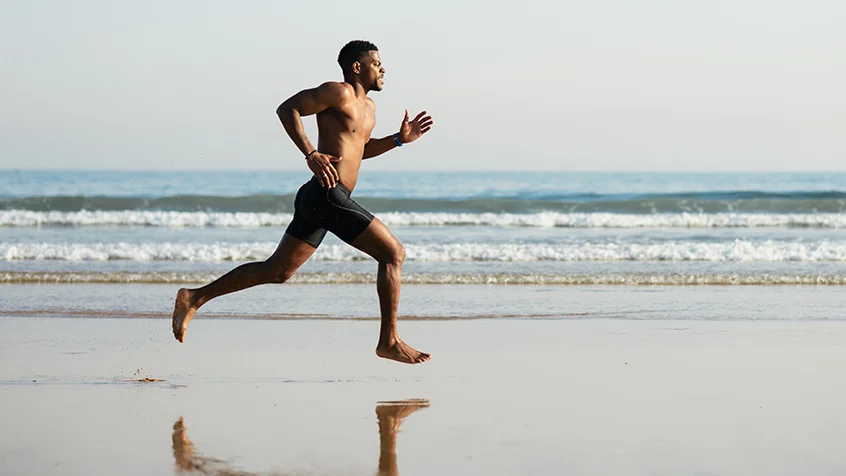 excerise on the beach